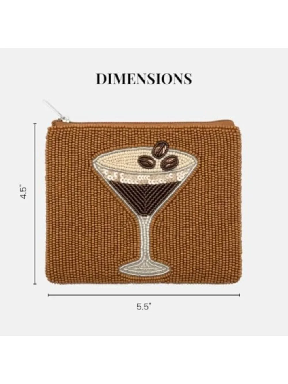 Chic Beaded Coin Purse | Zipper Pouch Wallet for Change & Essentials